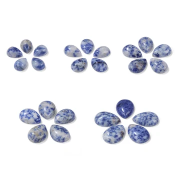 Бусины из натурального голубого камня-кабошона без просверленного отверстия полудрагоценная камея подходит для изготовления ювелирных изделий кольцо серьги браслет