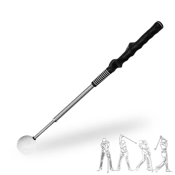 Golf Swing Trainer Растягиваемое устройство со звукоизлучающим качающимся стержнем помогает практиковаться Легкий вес с эргономичной рукояткой Прямая поставка