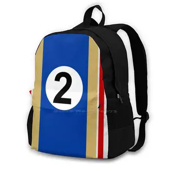 Гоночные цвета No2 3D-печать Дизайн Рюкзак Повседневная сумка Гоночные цвета Гонки Цвета Rothmans Гоночные цвета Автогонки