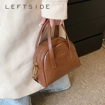 LEFTSIDE Маленькие дизайнерские сумки через плечо в стиле ретро для женщин 2023 года Новая модная тенденция Дизайнерская сумка через плечо Сумка-тоут Сумки и кошельки