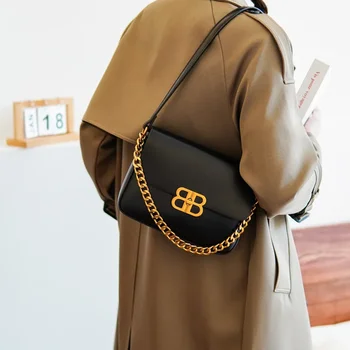 Сумка через плечо для женщин Взрывы Простая цепочка Маленькая сумка Высокая мода Тренд Сумка через плечо bolsa повседневная сумка