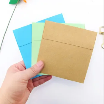 20 шт. 10 * 10 см квадратный креативный белый черный цвет конверт для открытки письмо бумага подарочные мини-конверты