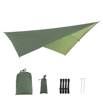 Портативный легкий кемпинговый гамак и тент для палатки Rain Fly Canvas Водонепроницаемый Dводонепроницаемый Вода Москитная сетка Навес