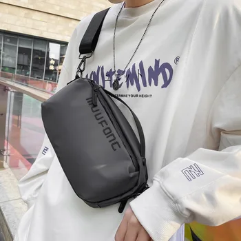 Новая сумка через плечо Мужская модная сумка через плечо Повседневная функция Модная нагрудная сумка Мужская сумка