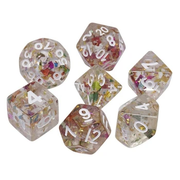 DND-Dice Набор из 7 многогранных кубиков для ролевой игры в кости в виде набора многогранных многогранных кубиков Dungeons-and-Dragons-Foil