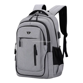 Скалолазание Мужские путешествия Водонепроницаемый рюкзак Перезаряжаемый USB Бизнес Компьютерная сумка Спортивный рюкзак Рюкзак старшеклассника