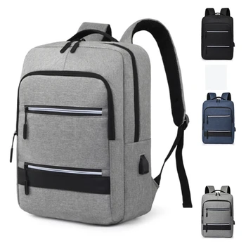  Рюкзак для ноутбука с USB-портом для зарядки Дорожная школьная сумка Книжная сумка для мужчин и женщин