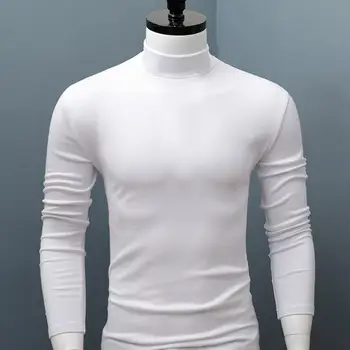 Мужская рубашка Простая с длинным рукавом Тонкий осенний топ Повседневная осенняя рубашка All Match с длинным рукавом для выхода в свет
