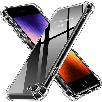 Толстый ударопрочный силиконовый прозрачный чехол для телефона для iPhone SE 2020 SE 2016 5 6 7 8 XS Max iPhone 15 Pro Max 14 Plus 13 Pro Задняя крышка