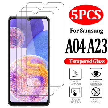 1-5PCS Защитная пленка для экрана Samsung Galaxy A23 A04 Защитная пленка из закаленного стекла HD Clear 9H Hardness для Galaxy A23 A04 2022