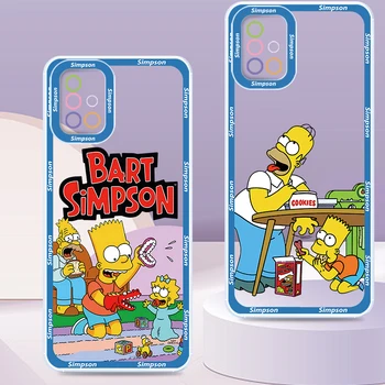Прозрачный чехол для телефона Disney Simpsons Daily Life для Samsung A73 A72 A71 A53 A52 A51 A33 A32 A23 A22 A13 A12 Ангельские глаза