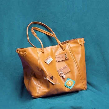 Женская сумка-шопер Высококачественные мягкие сумки через плечо из искусственной кожи большой емкости Тренд Сумка унисекс Женские дорожные сумки для покупок