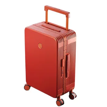 KANGSHILU 2023 Новый 20-дюймовый дорожный чемодан для посадки в кабину с колесами Тележка с алюминиевой рамой Пароль 24 