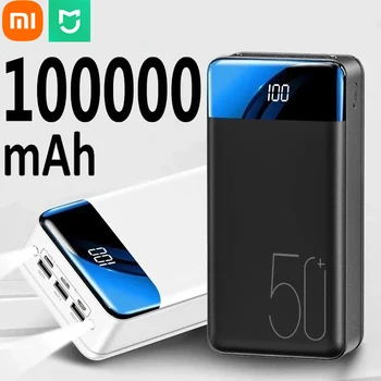 Xiaomi Mijia 100000 мАч Внешний аккумулятор большой емкости Мобильный телефон Сверхбыстрая зарядка Внешний источник питания для планшета