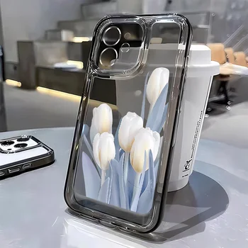 Beautiful Flowers Soft Phone Чехол для iPhone 14 13 12 11 Pro Max X XR XS 7 8 Plus SE 2020 2022 Защитный чехол для камеры