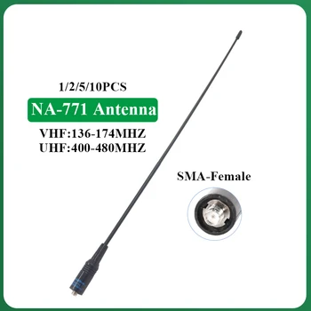 Na 771 Антенна Нагоя Антенны с высоким коэффициентом усиления VHF / UHF SMA Female для Quansheng UV-K5 UV-K6 Baofeng DM-1701 UV-21 UV-17 Walkie Talkie