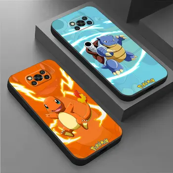 Симпатичный чехол для телефона Pokemon Eevee для Xiaomi Poco M3 X4 GT C40 X3 NFC X4 Pro 5G M4 Pro M5 F5 C55 C51 F1 C50 Черная мягкая обложка