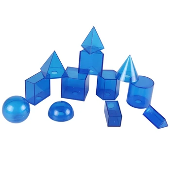 12pcs Геометрическая модель Разобрать Куб Цилиндр Конус Игрушка Математические ресурсы Обучение Дропшиппинг