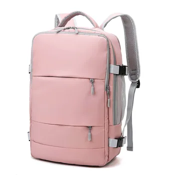 Женский дорожный рюкзак Водоотталкивающий антивор Стильная повседневная сумка с багажным ремнем и USB-портом для зарядки рюкзака