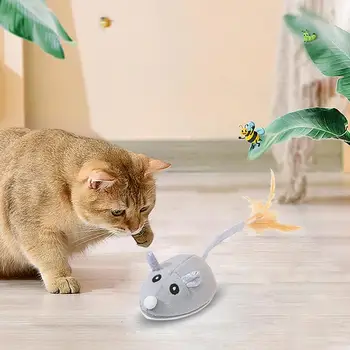 Электрическая мышь Кошка Игрушка Играть Полные игрушки USB Зарядка Автоматическая 360 градусов Вращающиеся роботизированные кошки Движущиеся игрушки для домашних кошек.