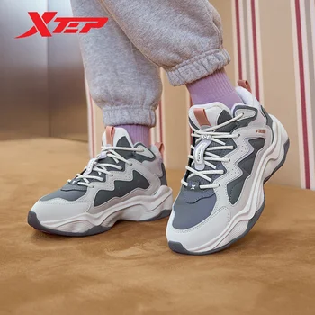 Xtep Lightning 3.0 Хлопковая обувь для женщин 2023 Зимняя удобная женская спортивная обувь Долговечность Кроссовки на шнуровке 977418370036