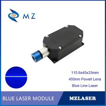 Пауэлл Линза Синяя линия Модель лазерного диода Высокая стабильность Регулируемая фокусировка 450 нм 1,2 Вт 1200 мВт Однородный линейный лазер промышленного класса