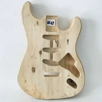AB269 Незаконченный корпус гитары ST без покраски из массива липы со звукоснимателями Scar SSS для DIY Заменить модель Strato