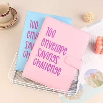 Creative 100Envelope Challenge Binder Пара Save Together Challenge Event Блокнот Многофункциональная фотокнига Памятный альбом