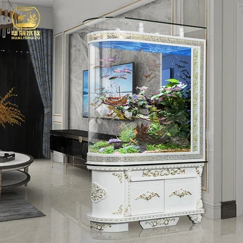 Аквариум-пуля, гостиная, домашняя, средний аквариум, стекло 1,2 м, 1,5 м, экологическая посадочная экран, аквариум.