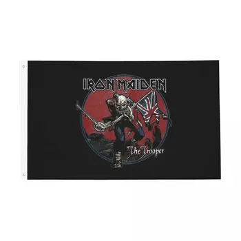 Ironmaiden Heavy Metal Флаг Защита от выцветания На открытом воздухе Баннер Рок Музыка 2 Люверсы Висячее Украшение