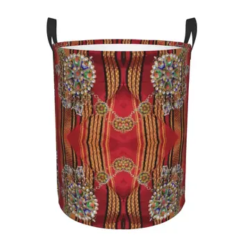 Amazigh Kabyle Ювелирные изделия Корзина для белья Складная Африка Бербер Этнический стиль Одежда Корзина для Детской Игрушки Сумка Для Хранения