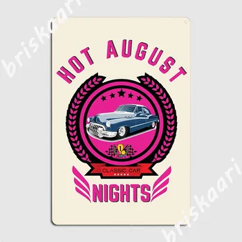 Жаркие августовские ночи Металлические таблички Паб Гараж Классический паб Жестяной плакат