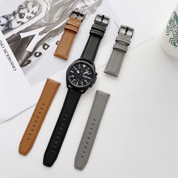 22 мм 20 мм Кожаный ремешок для Huawei Watch GT2/3 Samsung Galaxy Watch 4/5/6 Мужской/5/6 Мужской/Женский браслет Браслет для Amazfit GTR / bip Band