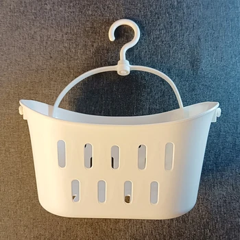 Home Креативная подвесная корзина Маленькая корзина для хранения с одним крючком Корзина для хранения с крючком Подвесная корзина для купания в ванной комнате Мягкая подвесная корзина для хранения