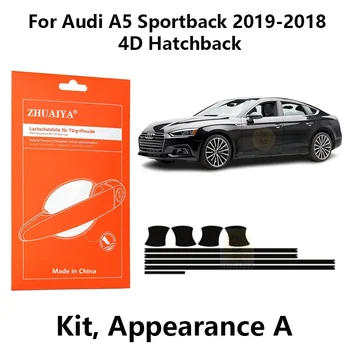 Дверные ограждения Дверная ручка Чашка Защитная пленка для краски TPU PPF для Audi A5 Sportback 2018-2023 4D Хэтчбек
