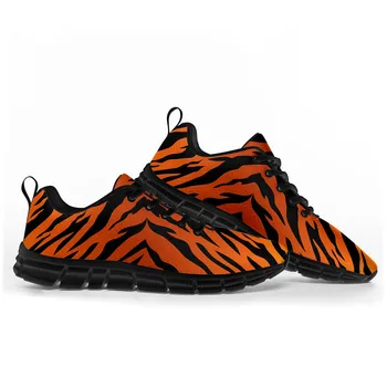 Tiger Stripe 3D Print Спортивная обувь Мужская Женская Подростковая Детская Детская Кроссовки Tide Print Causal Custom Quality Пара Обувь