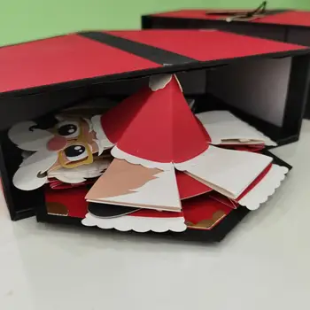 Рождественская подарочная коробка Экологически чистая 3d коробка Санта-Клауса Разверните праздничную радость с сюрпризом Рождественская коробка Веселый фестиваль слепой коробки