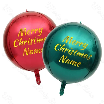 персонализированные фольгированные воздушные шары для рождественского украшения 4D фольга гелий индивидуальные именные воздушные шары для дня рождения, свадьбы, рождественского декора