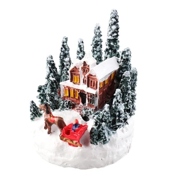 Рождественская деревенская домашняя фигурка миниатюрная маленькая фестивальная настольная орнаментальная смола