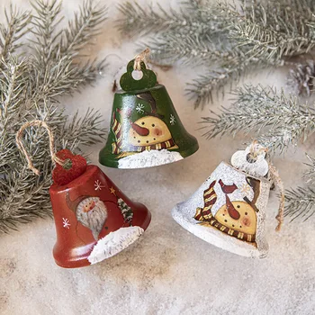 Рождественская елка в европейском и американском стиле Ретро Железо Искусство Цветной Колокольчик Кулон