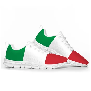 Спортивная обувь с итальянским флагом, мужская, женская, подростковая, детская, детская обувь, Италия, повседневная, изготовленная на заказ, высококачественная пара обувь