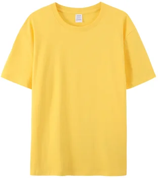 2023 Летняя американская желтая футболка удобная и дышащая