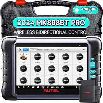 Сканер Autel MaxiCOM MK808BT PRO: 2024 Полный двунаправленный инструмент Повышение уровня MK808S MX808S MK808Z MK808, OS 11, 4G+64G 2.4G и 5G WI