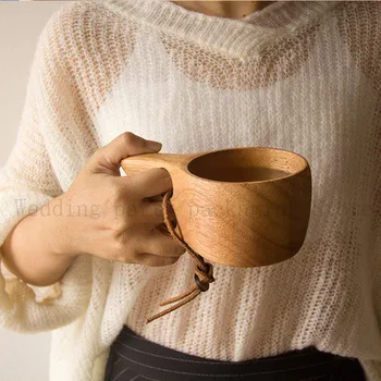 Новый китайский портативный деревянный кофейный кружок резиновые деревянные чашки для чая и молока кружки для питья воды посуда для напитков ручной работы сок лимон чайная чашка подарок