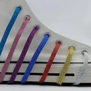 2023 Новые кроссовки Обувь Шнурки Эластичные Блестящие Блестящие Шнурки Для Обуви Растяжка Привлекательные Шнурки Резиновые Шнурки Шнурки 8 Цвета