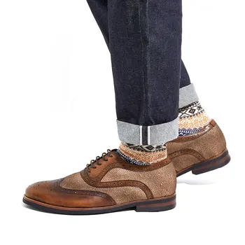 Формальные деловые мужские туфли дышащие мужские лоферы кожаные роскошные удобные на шнуровке для вечеринок мужские балетки резные мужская повседневная обувь