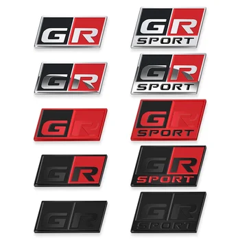 3D Алюминиевый логотип GR SPORT Эмблема RACING Значок Авто Кузов Багажник Наклейка Декор для Toyota Alphard Avensis Prius Verso Crown Yaris