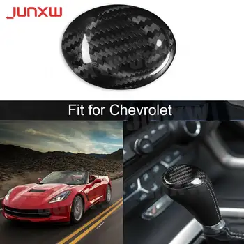 Автомобильная внутренняя отделка из углеродного волокна Ручка переключения передач Защитный чехол для Chevrolet Corvette 2014-2019 Автомобильные аксессуары