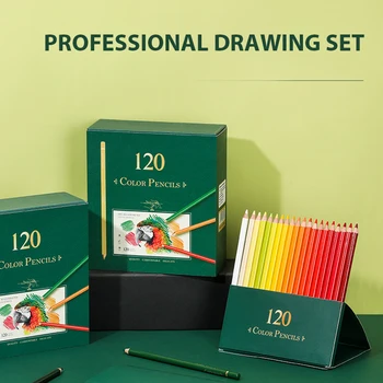 120 цветов Профессиональные цветные карандаши Premier с яркими цветами Устойчивые к выцветанию эскизы Раскраска для художников Студенты