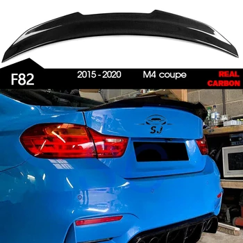 3 * 3 3K Twill Weave PSM High-kick Углеродное волокно Задний багажник Палуба Крышка Спойлер Аэродинамический багажник Крыло для BMW 2015 - 2020 M4 Coupe F82